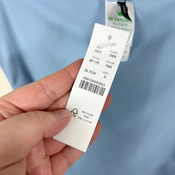 J. Crew High Rise High Cut Cheeky Coverage Bikini Bottom in Blue Mist - Picture 8 of 8